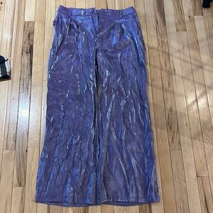 NWT shimmery purple trousers.